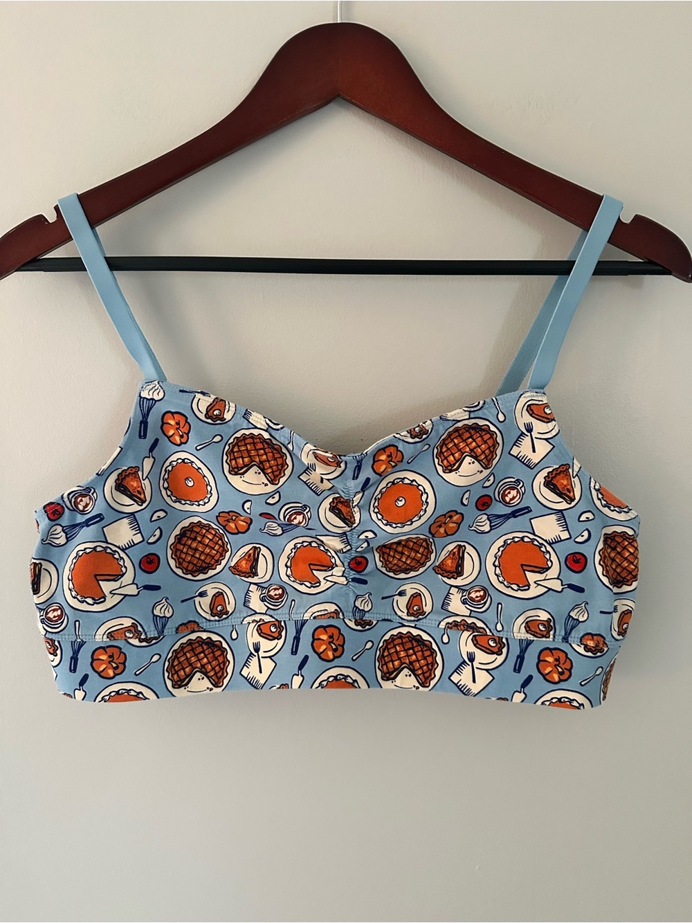 Duluth Trading Women’s Organic Cotton Blue Bralette Sz Large
